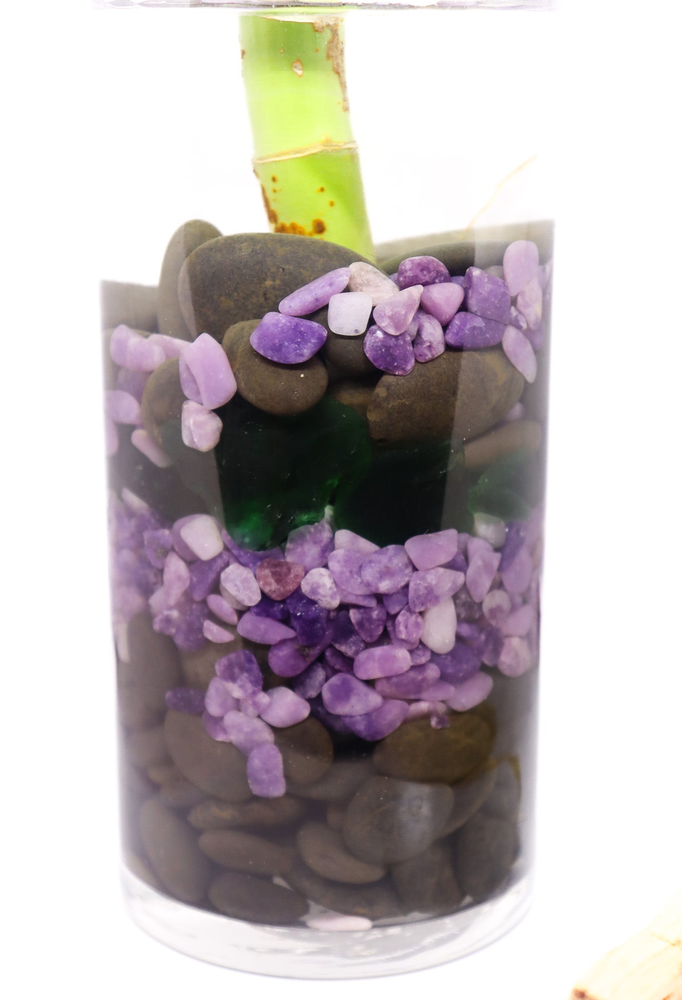 Lepidolite Aura Healing Vase: emotional healing, balance, purification, relaxation, & stress relief.