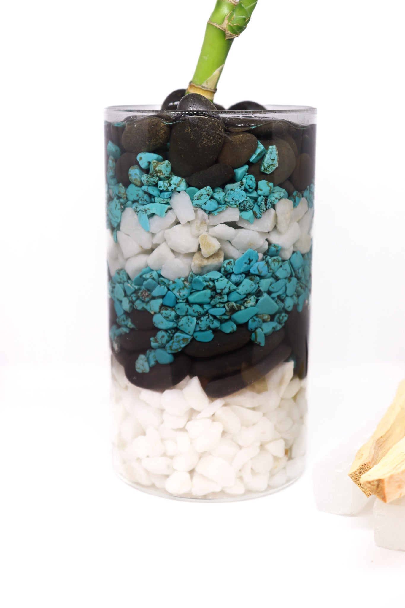 Turquoise Howlite Aura Healing Vase: promotes wholeness, communication and spiritual expansion. Also encourages self forgiveness.