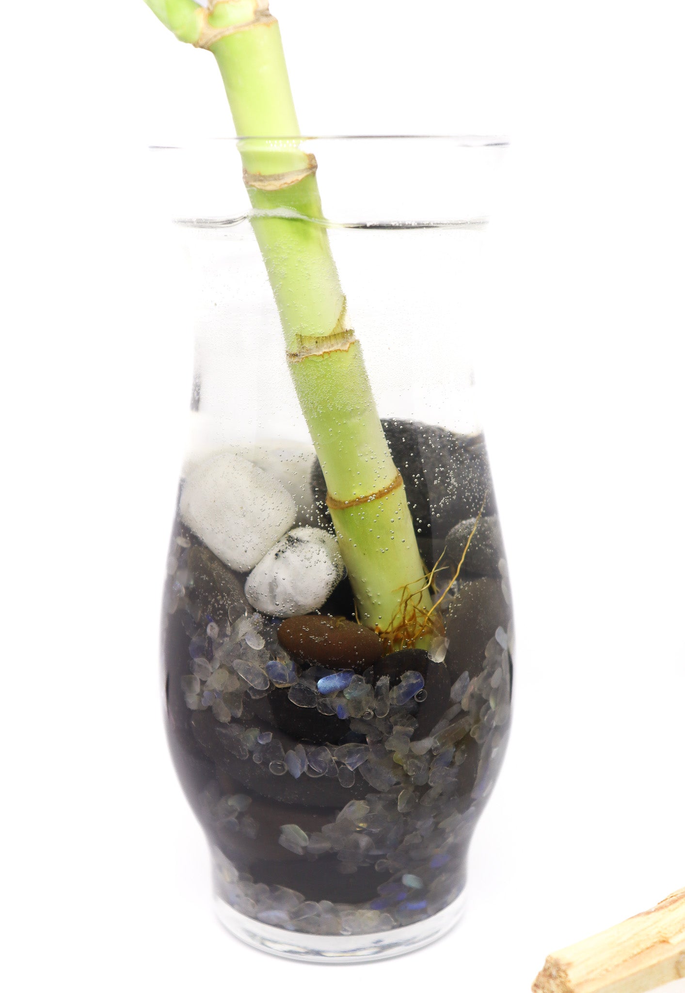 Rainbow Moonstone Aura Healing Vase: promotes inspiration, creativity, compassion, endurance, and inner confidence.